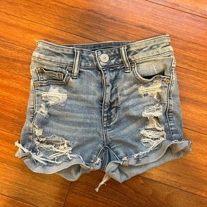 American Eagle ripped denim shorts